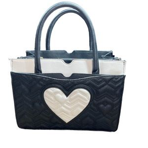 Betsey Johnson Quilted White Purse Handle Bag